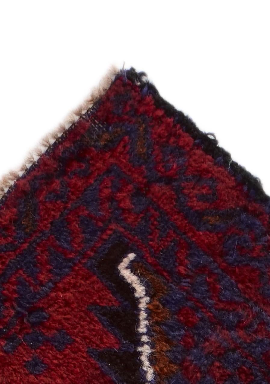 3' x 4' 7 Hand Knotted Balouch Persian Wool Rug