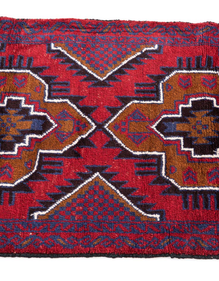 Detail image of 3' x 4' 7  Hand Knotted Balouch Persian Wool Rug