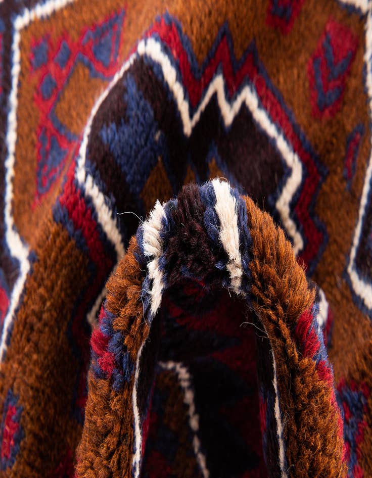 Detail image of 3' x 4' 7  Hand Knotted Balouch Persian Wool Rug