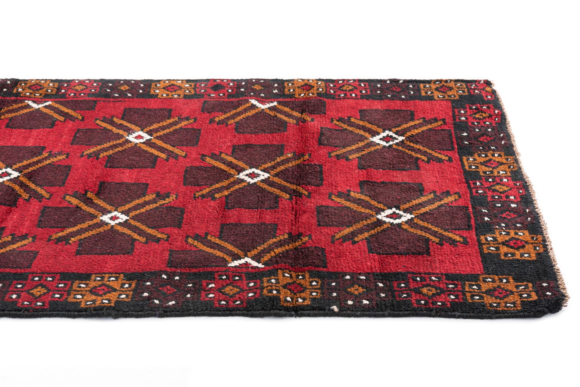 2' 9 x 4' 8 Hand Knotted Balouch Persian Wool Rug