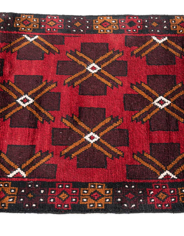 Detail image of 2' 9 x 4' 8  Hand Knotted Balouch Persian Wool Rug