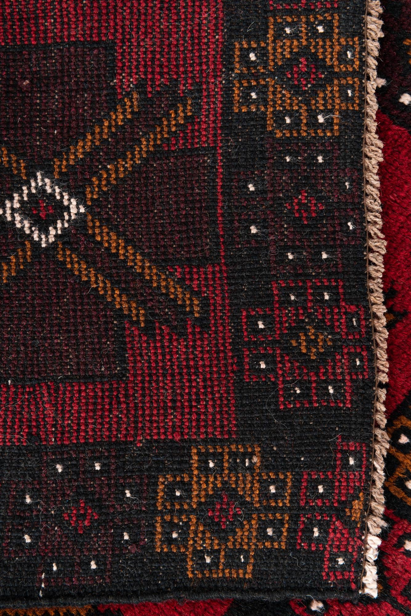 2' 9 x 4' 8 Hand Knotted Balouch Persian Wool Rug