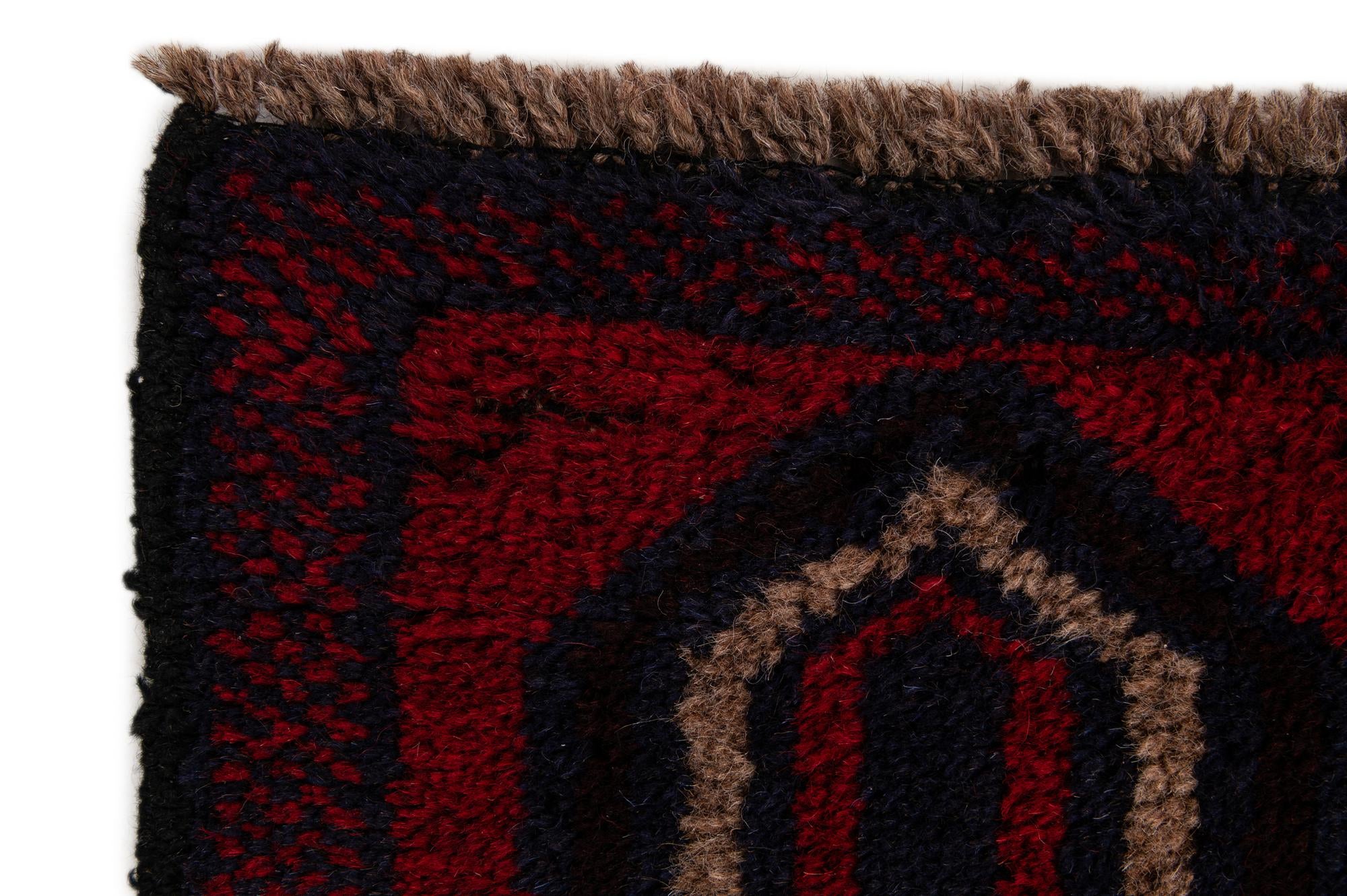 2' 9 x 4' 7 Hand Knotted Balouch Persian Wool Rug