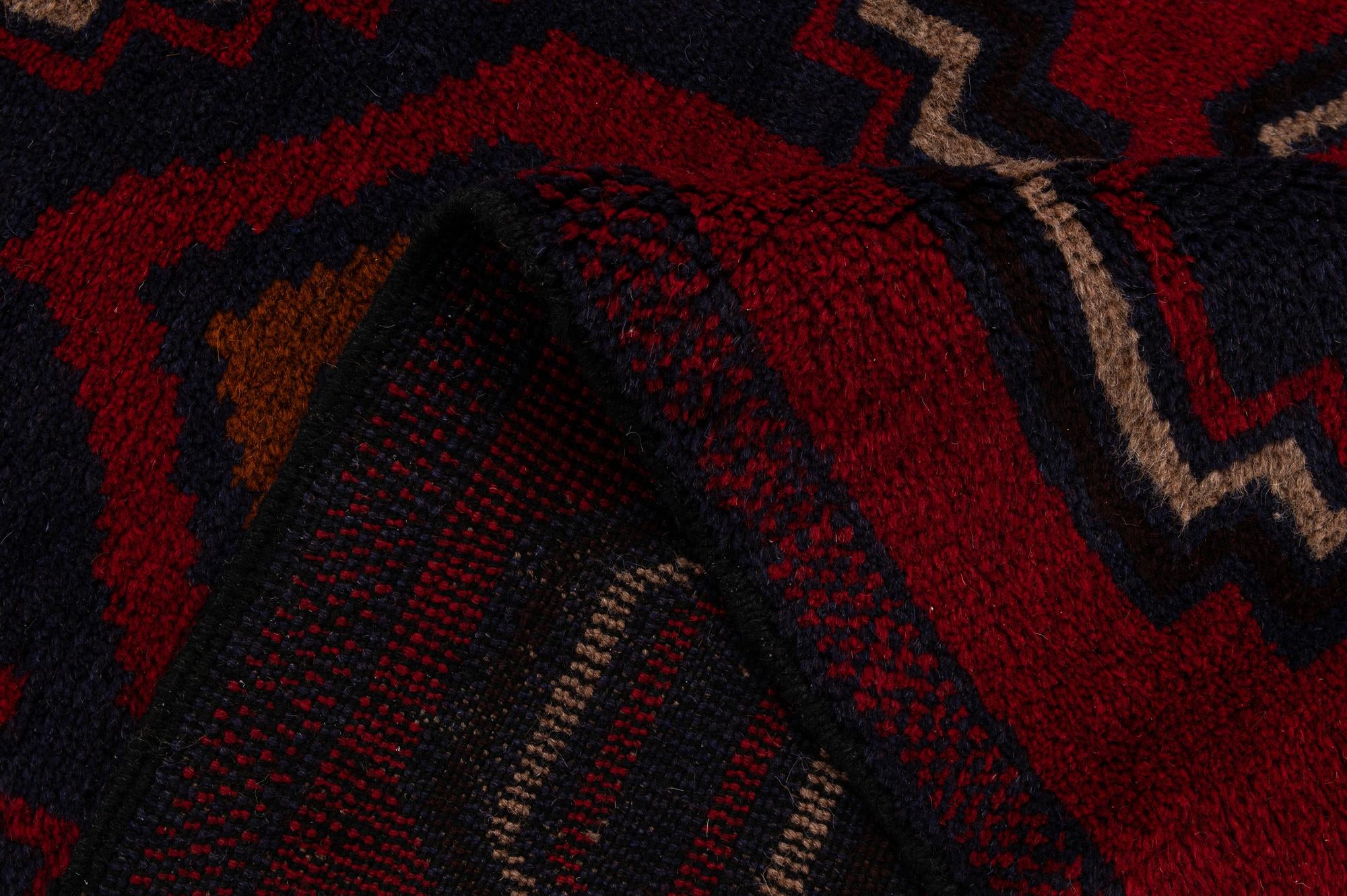2' 9 x 4' 7 Hand Knotted Balouch Persian Wool Rug