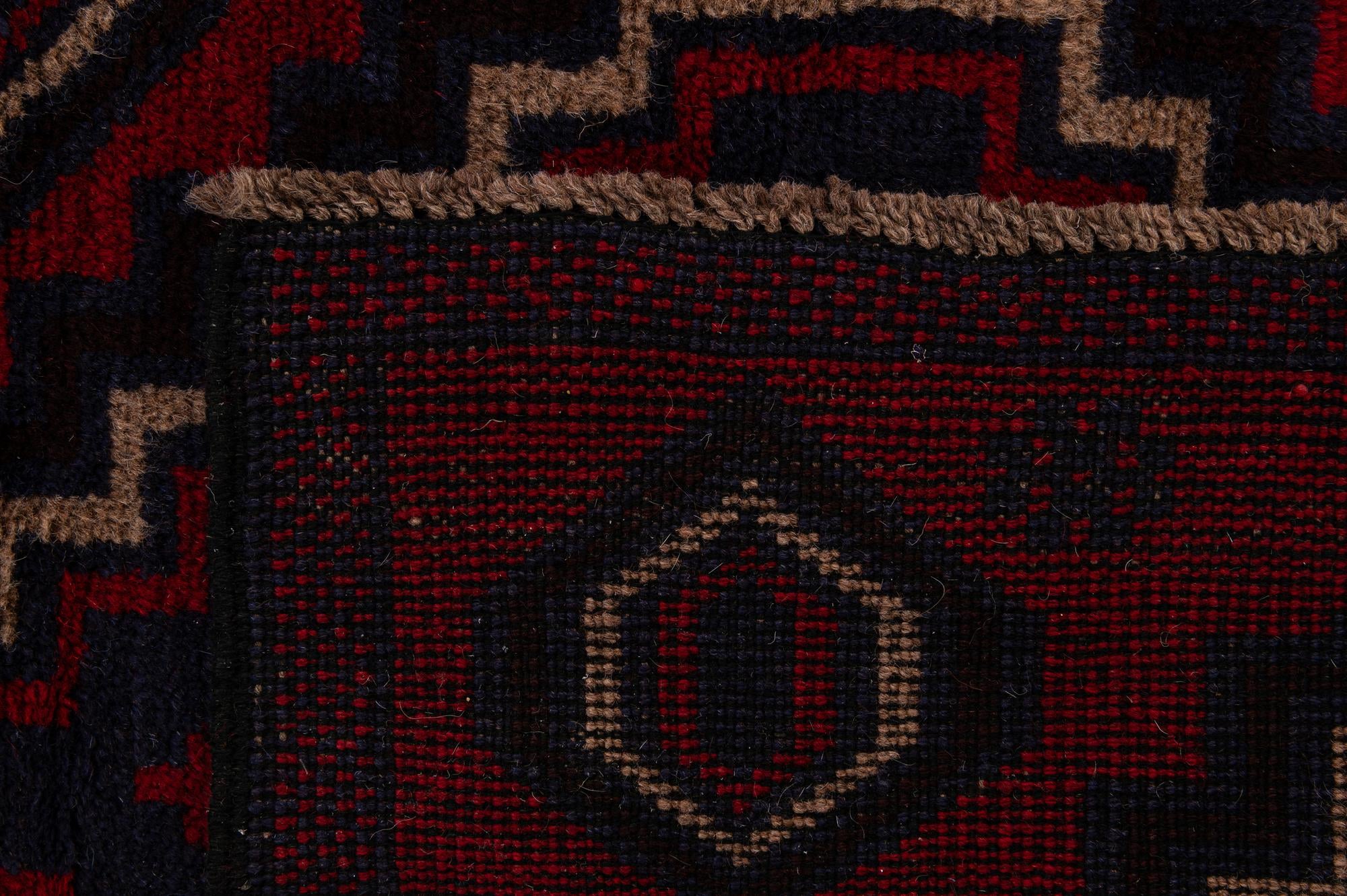 2' 9 x 4' 7 Hand Knotted Balouch Persian Wool Rug