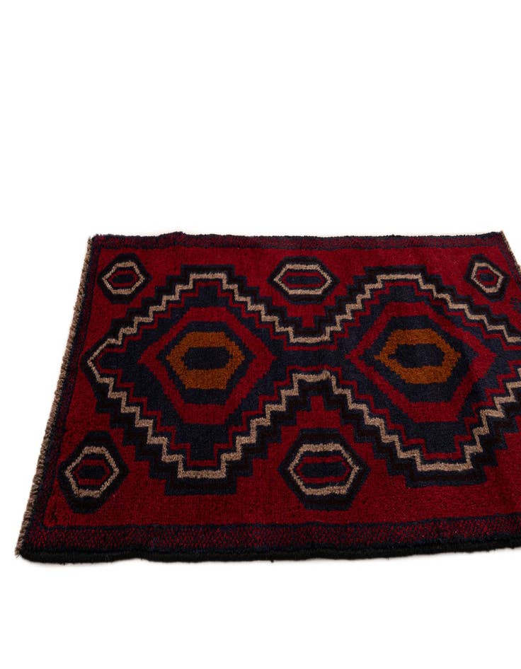 Detail image of  2' 9 x 4' 7  Hand Knotted Balouch Persian Wool Rug