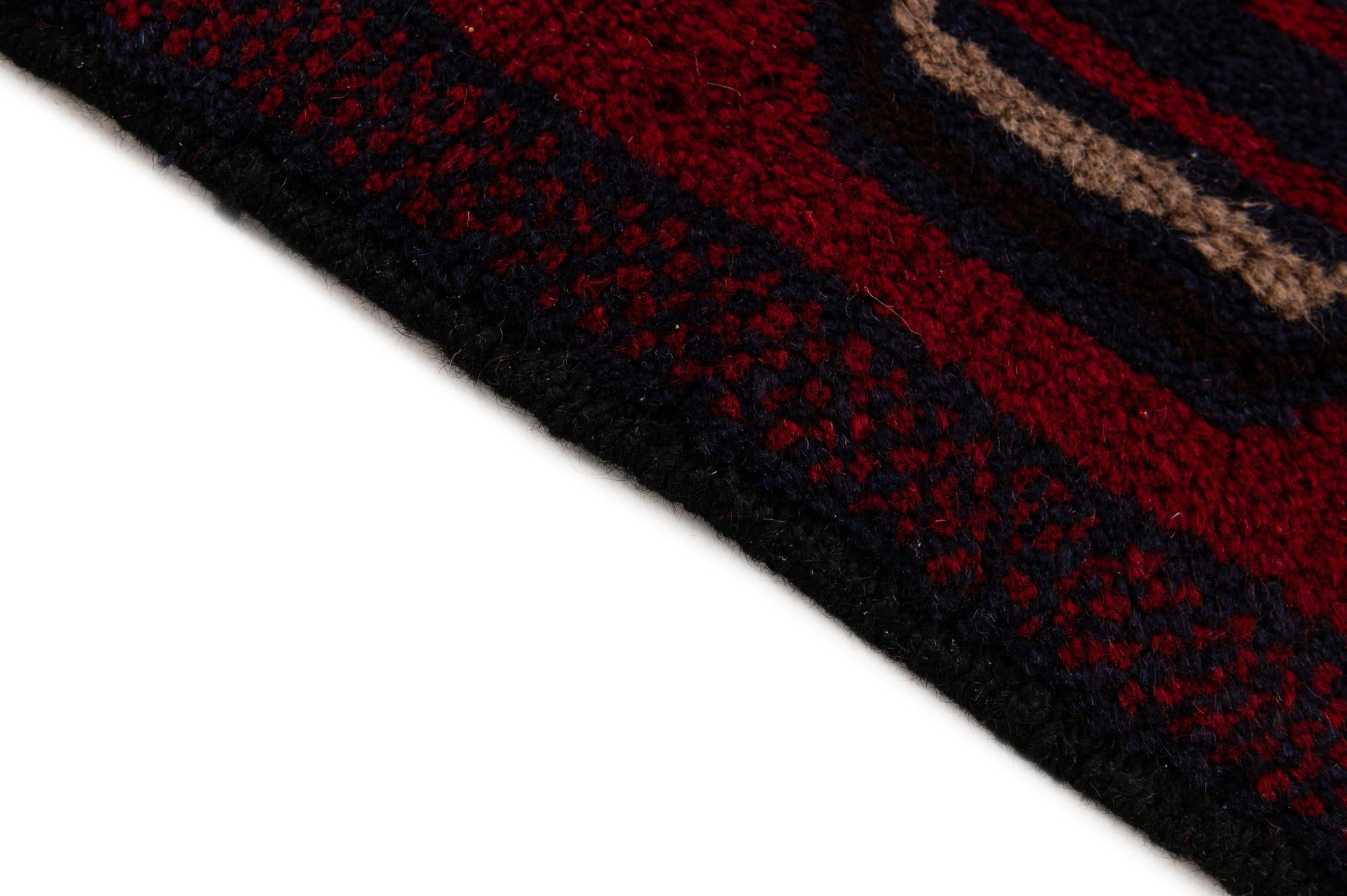 2' 9 x 4' 7 Hand Knotted Balouch Persian Wool Rug