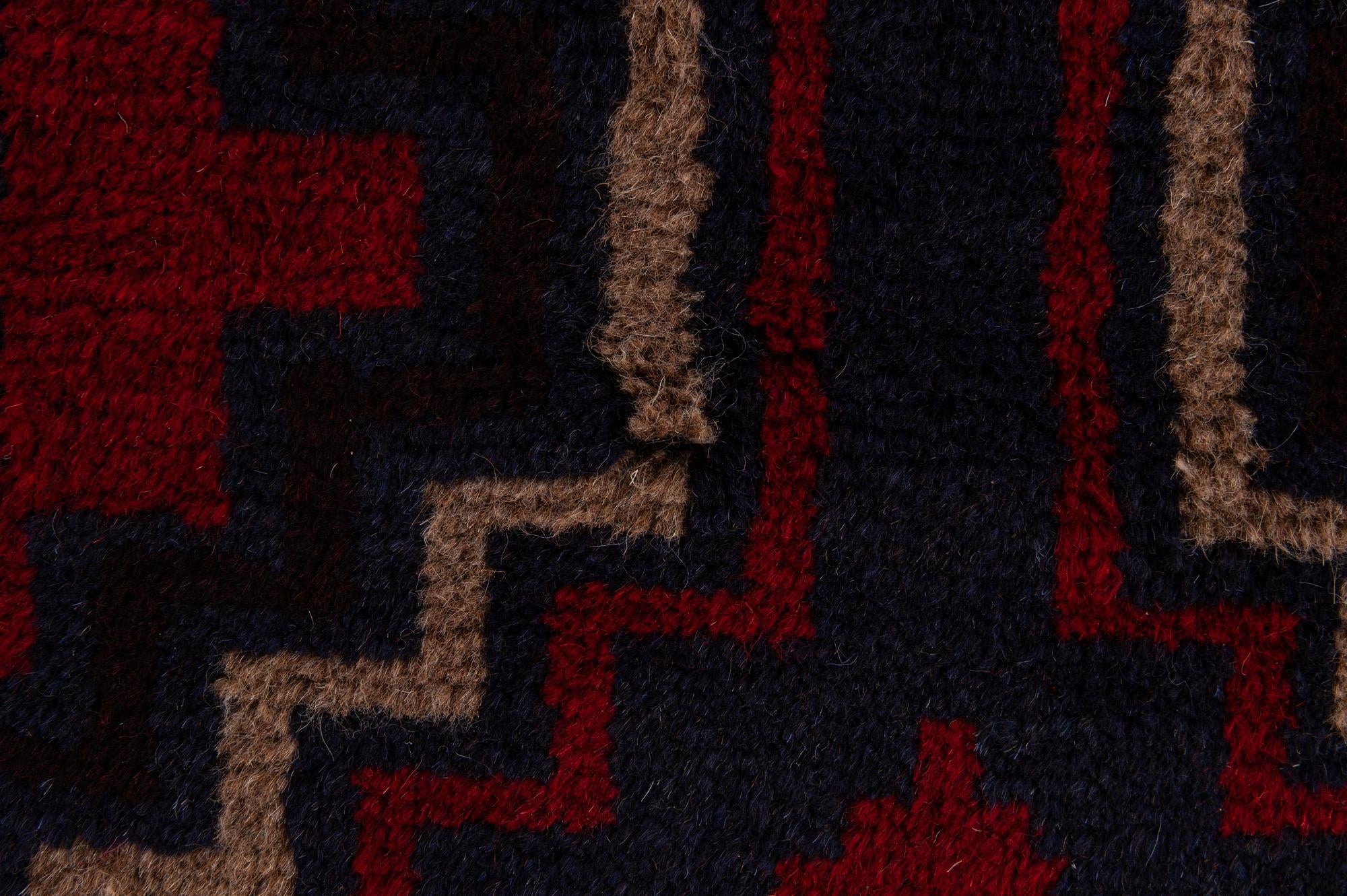 2' 9 x 4' 7 Hand Knotted Balouch Persian Wool Rug