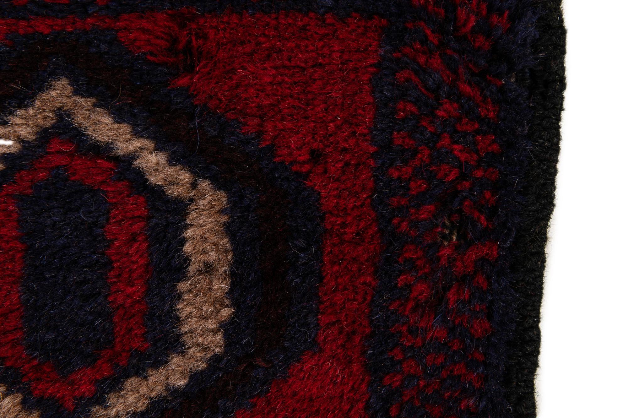 2' 9 x 4' 7 Hand Knotted Balouch Persian Wool Rug