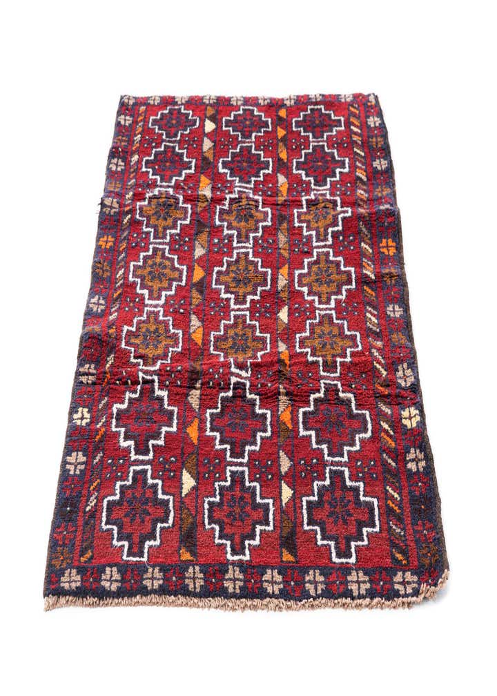 2' 10 x 4' 7 Hand Knotted Balouch Persian Wool Rug