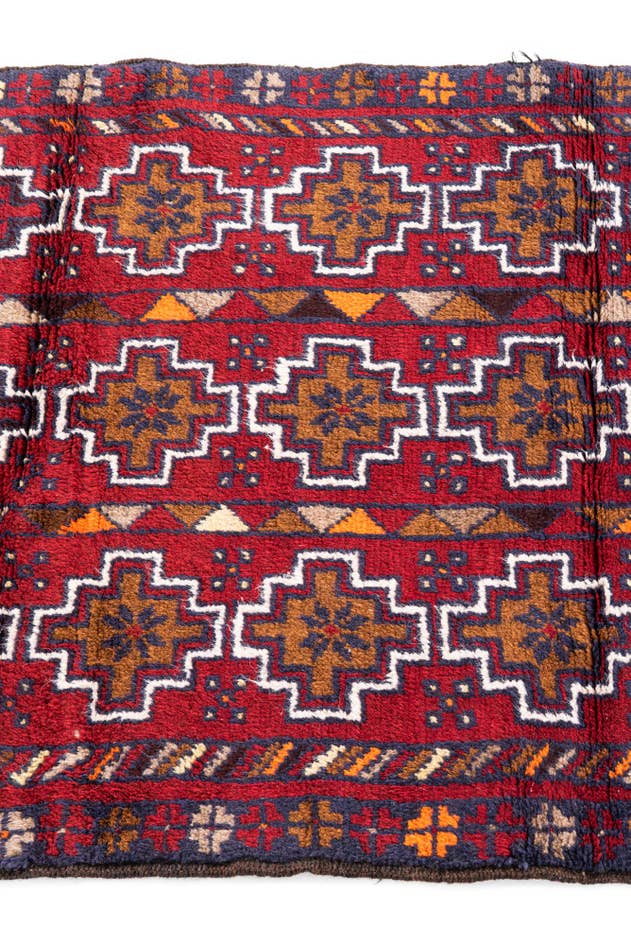Detail image of 2' 10 x 4' 7 Hand Knotted Balouch Persian Wool Rug