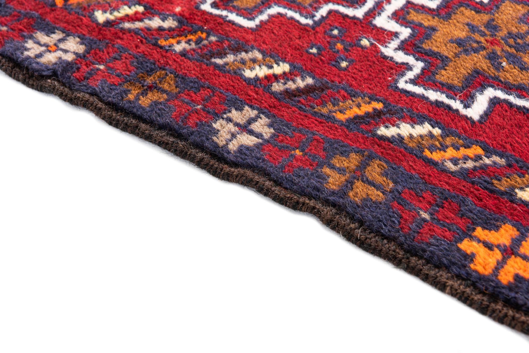 2' 10 x 4' 7 Hand Knotted Balouch Persian Wool Rug