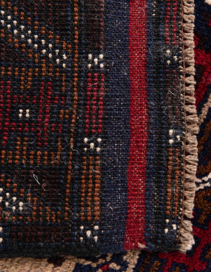 Detail image of 2' 10 x 4' 6 Hand Knotted Balouch Persian Wool Rug