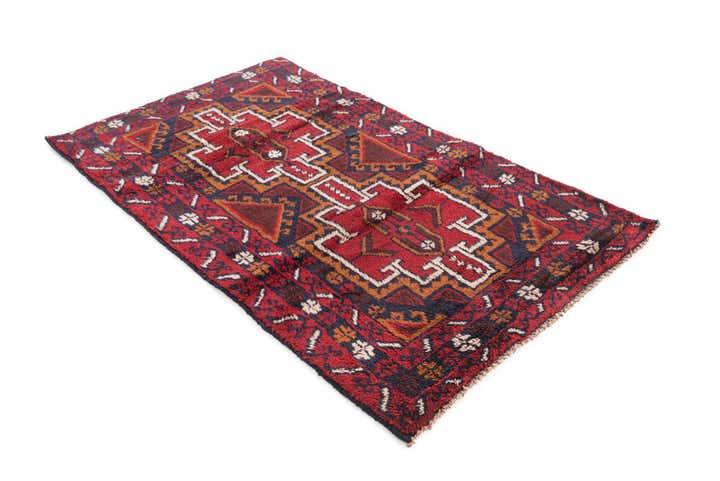 2' 10 x 4' 10 Hand Knotted Balouch Persian Wool Rug