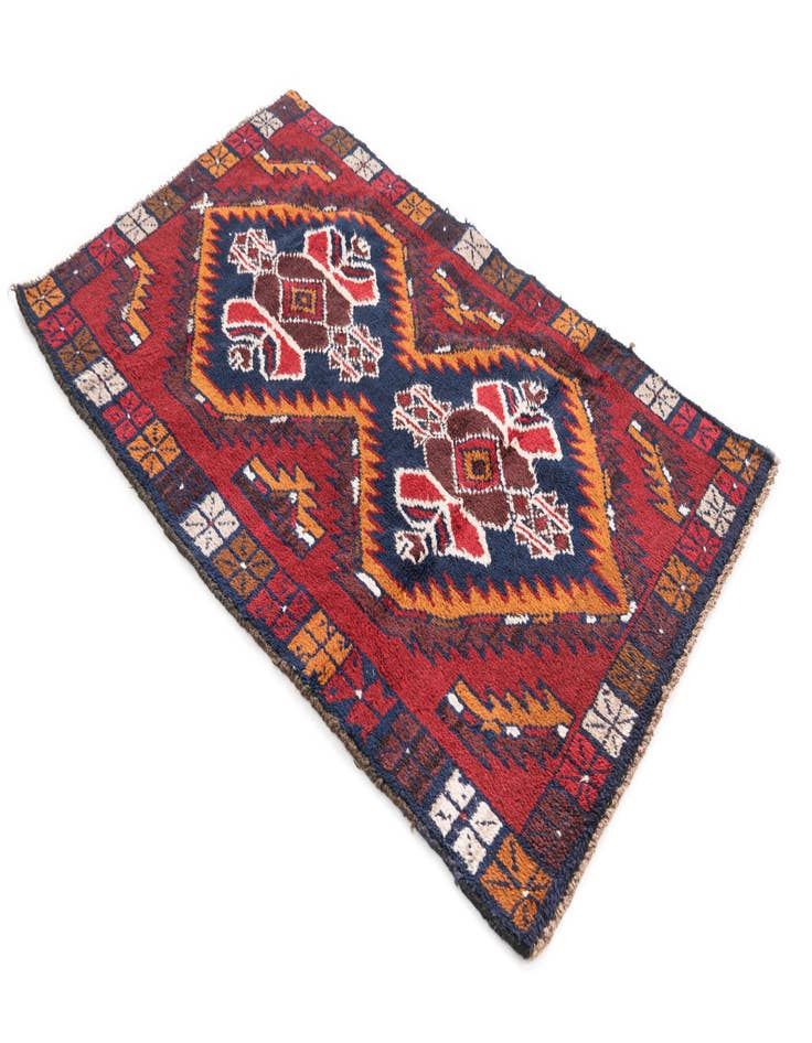 Detail image of 2' 10 x 4' 7  Hand Knotted Balouch Persian Wool Rug