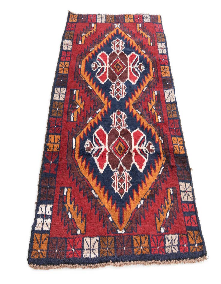 Detail image of 2' 10 x 4' 7  Hand Knotted Balouch Persian Wool Rug