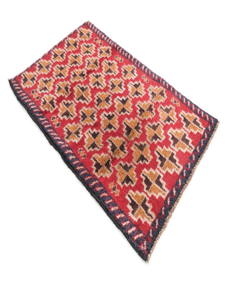 Detail image of 2' 10 x 4' 7  Hand Knotted Balouch Persian Wool Rug