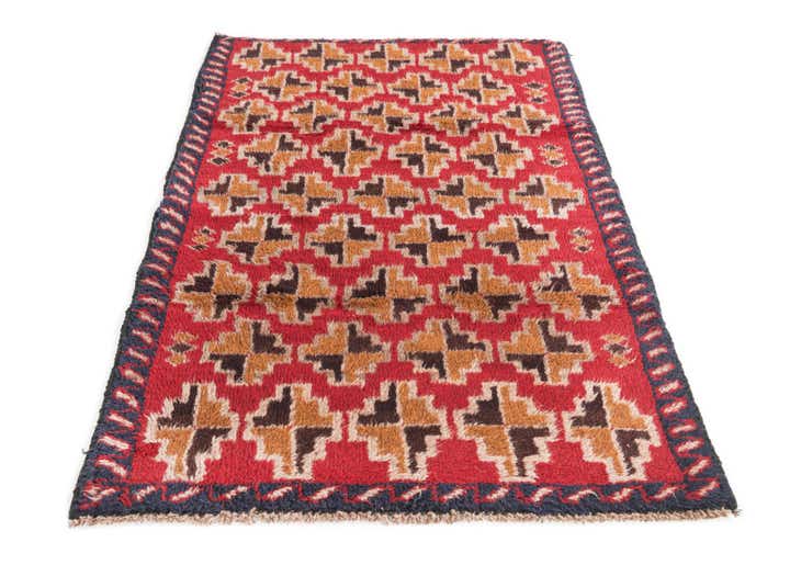 2' 10 x 4' 7 Hand Knotted Balouch Persian Wool Rug
