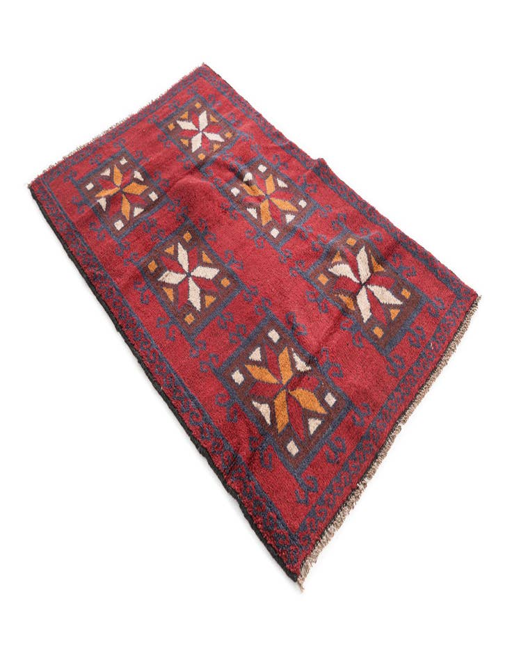 Detail image of 2' 10 x 4' 6  Hand Knotted Balouch Persian Wool Rug