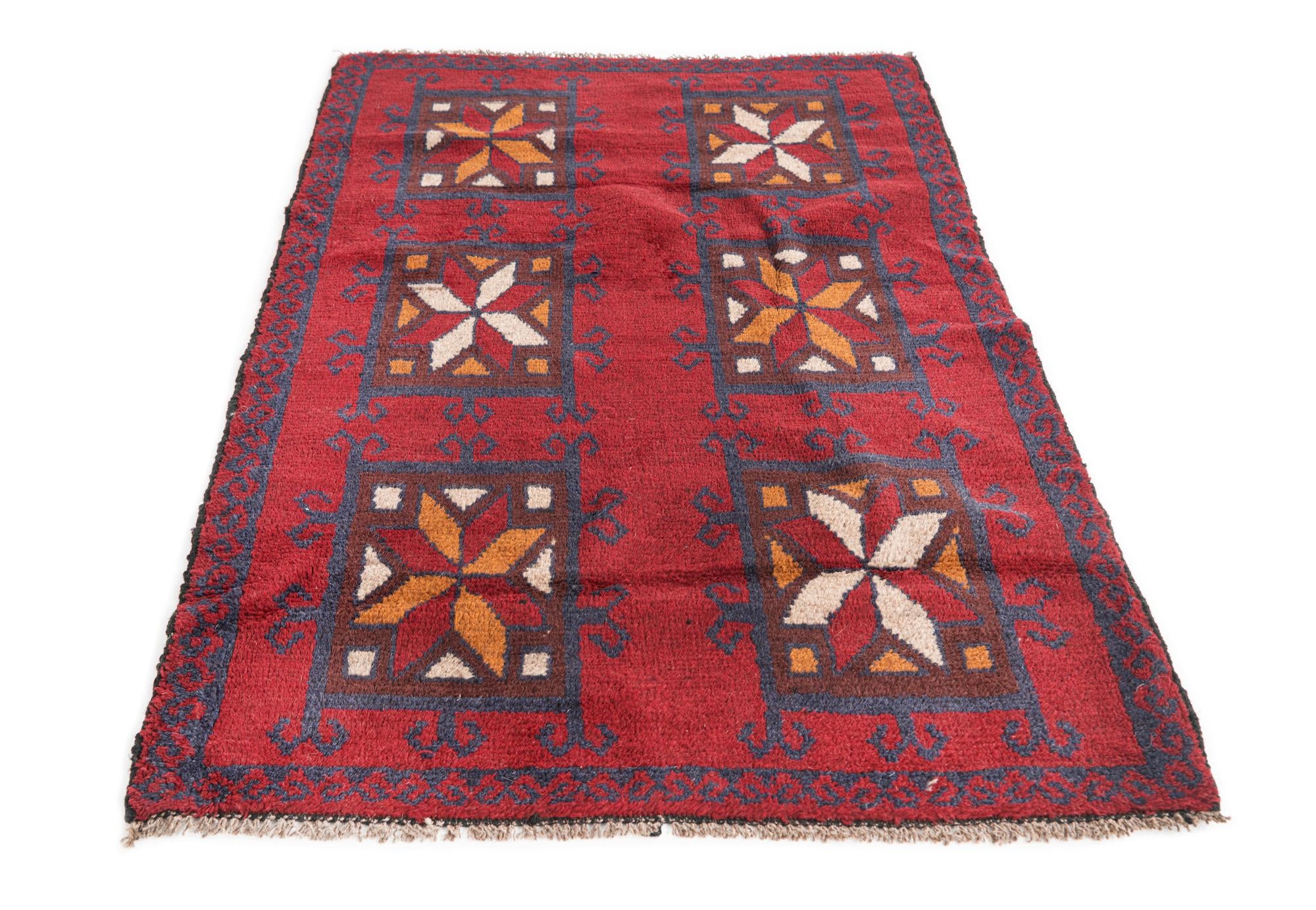 2' 10 x 4' 6 Hand Knotted Balouch Persian Wool Rug
