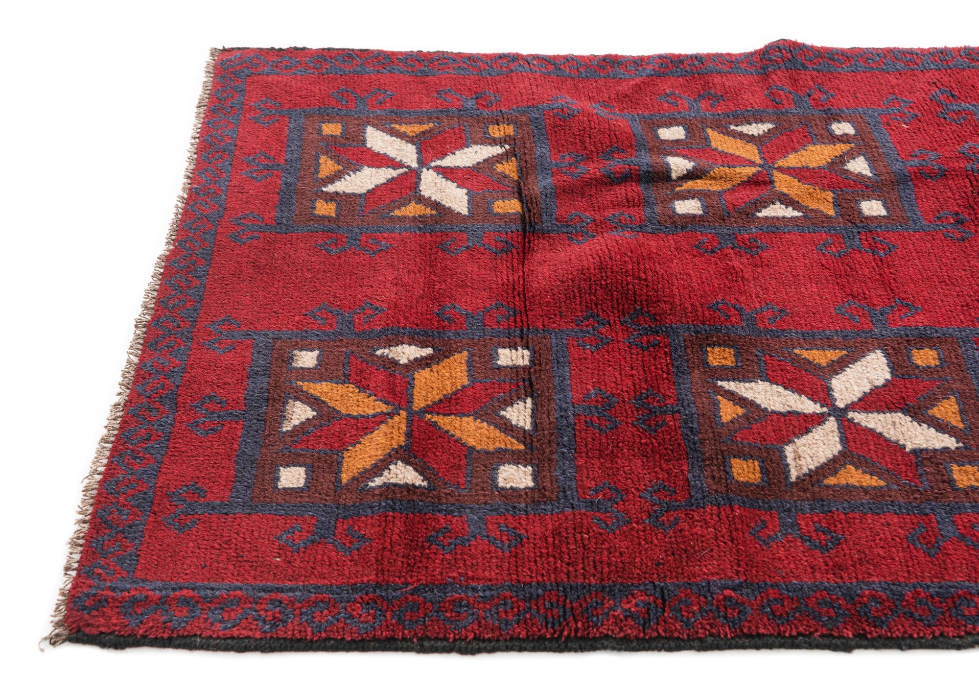 2' 10 x 4' 6 Hand Knotted Balouch Persian Wool Rug
