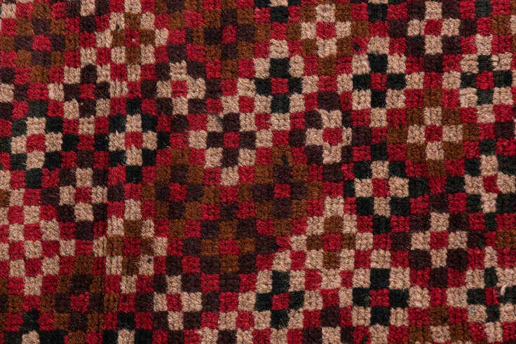 Detail image of 3' x 4' 6 Hand Knotted Balouch Persian Wool Rug