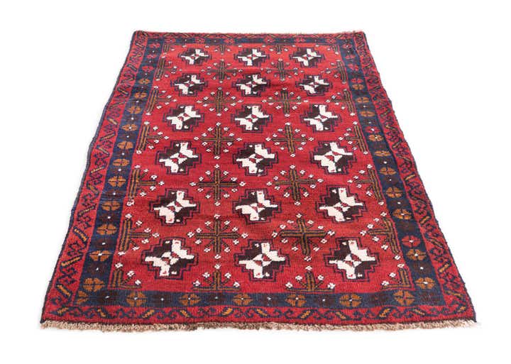 3' x 4' 9 Hand Knotted Balouch Persian Wool Rug