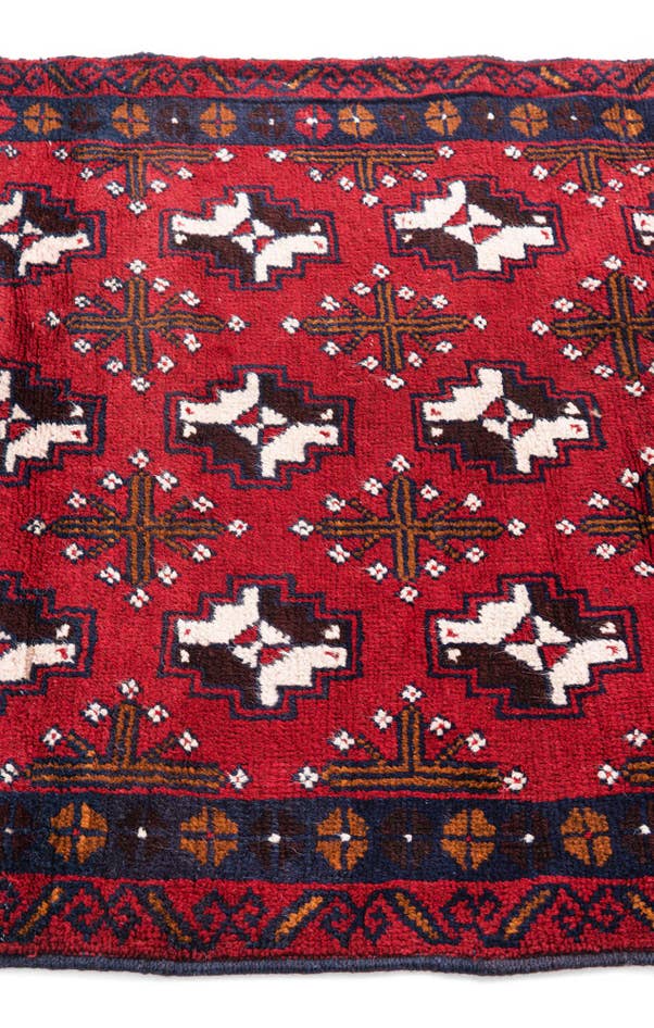 Detail image of 3' x 4' 9 Hand Knotted Balouch Persian Wool Rug