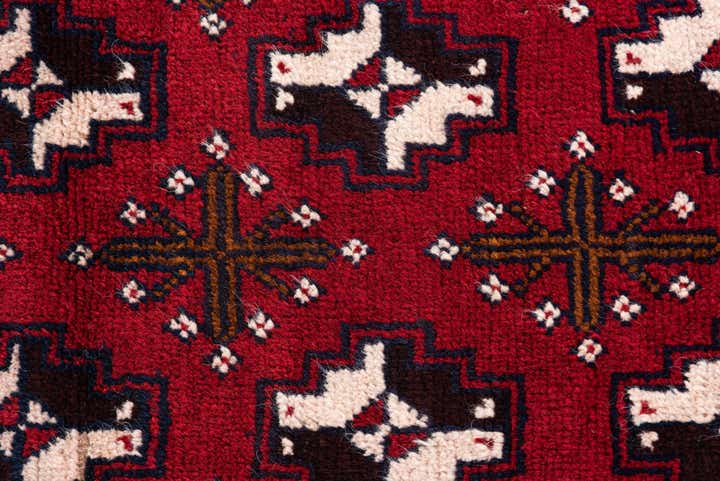 3' x 4' 9 Hand Knotted Balouch Persian Wool Rug