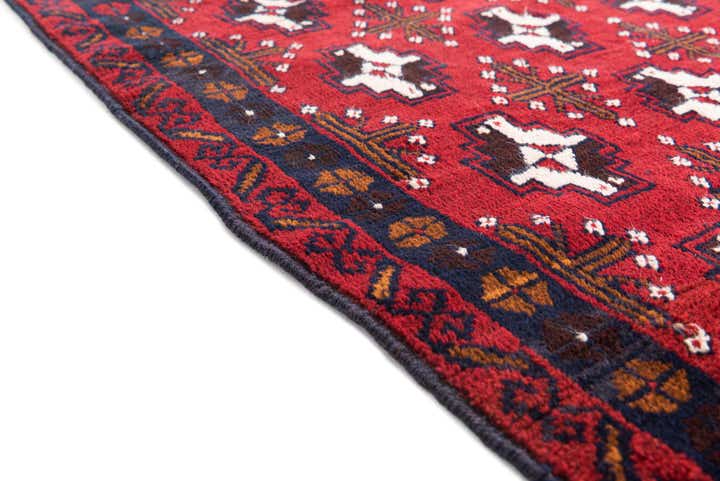 3' x 4' 9 Hand Knotted Balouch Persian Wool Rug