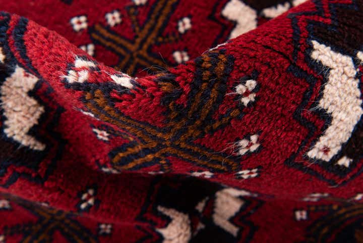 3' x 4' 9 Hand Knotted Balouch Persian Wool Rug