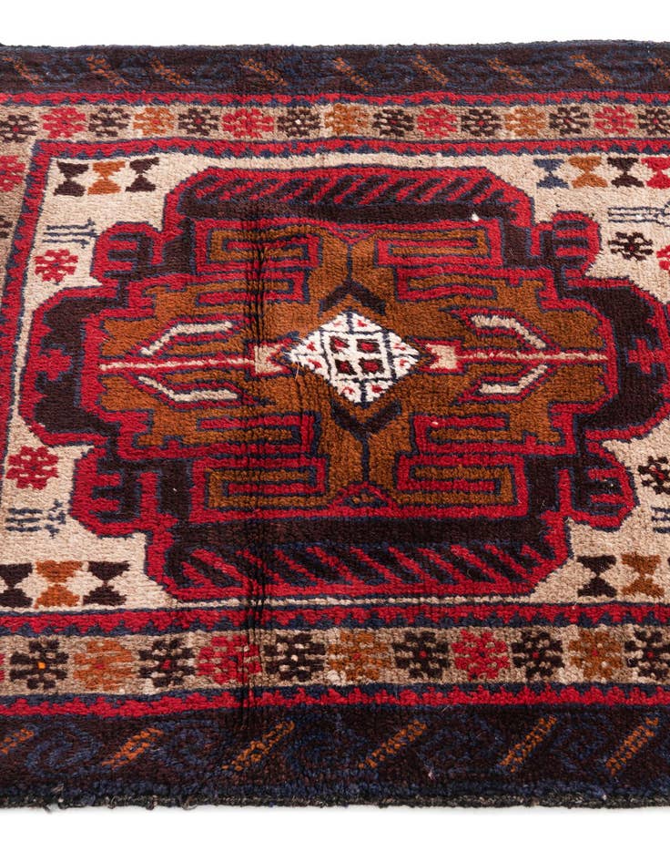 Detail image of 3' x 4' 6  Hand Knotted Balouch Persian Wool Rug