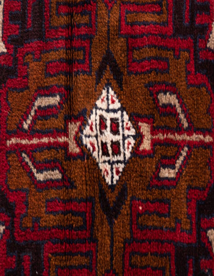 Detail image of 3' x 4' 6  Hand Knotted Balouch Persian Wool Rug
