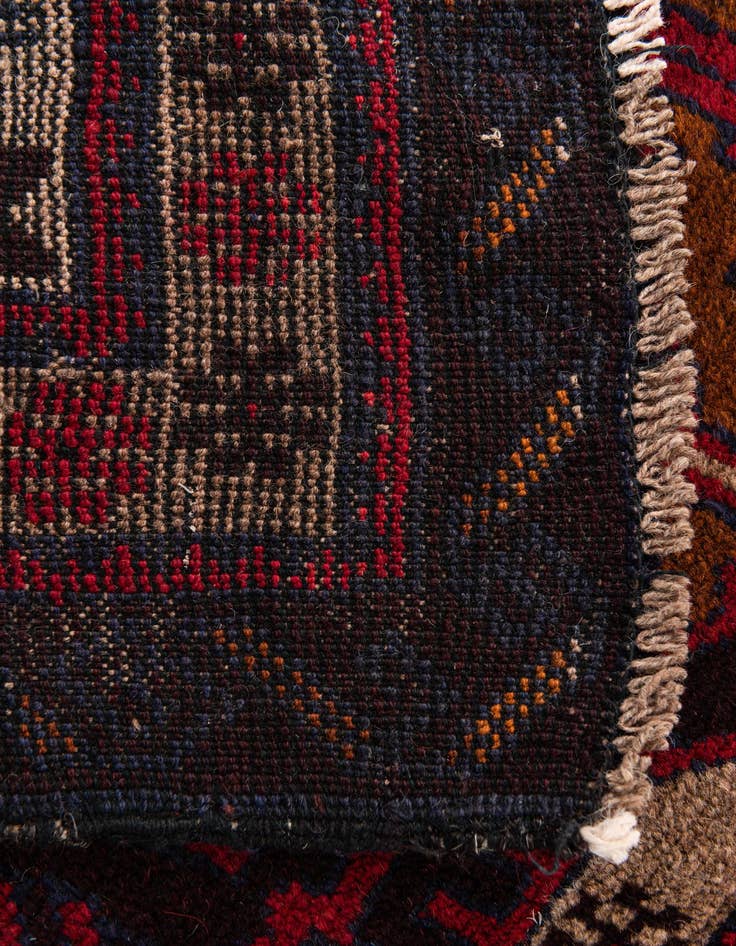 Detail image of 3' x 4' 6  Hand Knotted Balouch Persian Wool Rug
