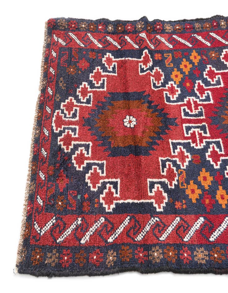 Detail image of 2' 10 x 4' 7  Hand Knotted Balouch Persian Wool Rug