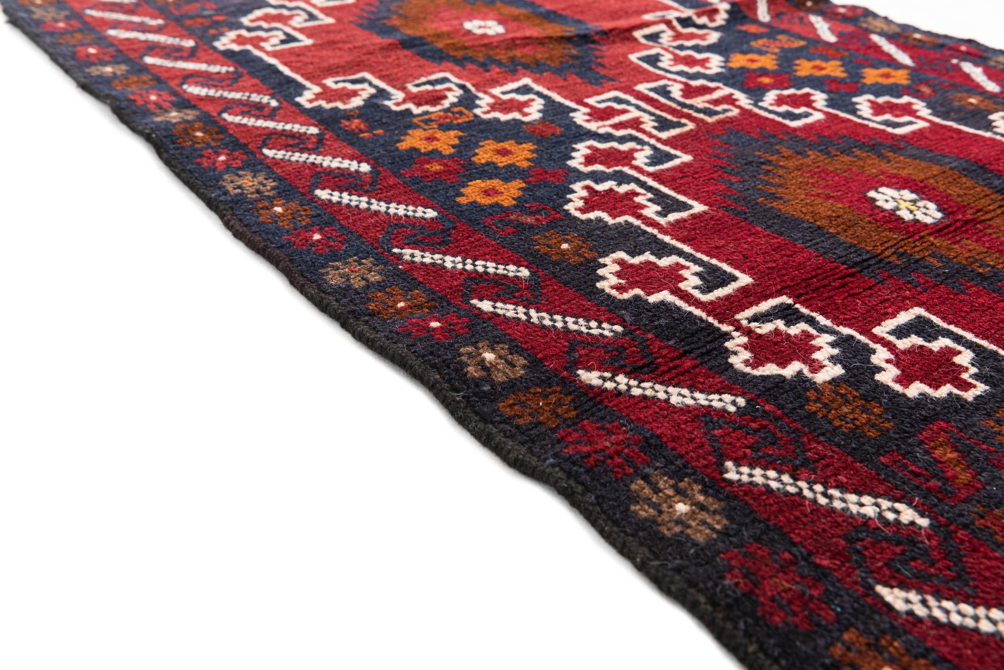 2' 10 x 4' 7 Hand Knotted Balouch Persian Wool Rug