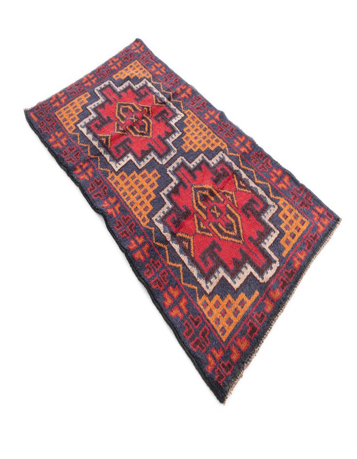 Detail image of 2' 9 x 5' Hand Knotted Balouch Persian Wool Rug
