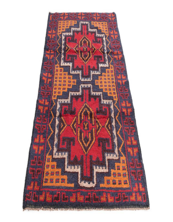Detail image of 2' 9 x 5' Hand Knotted Balouch Persian Wool Rug