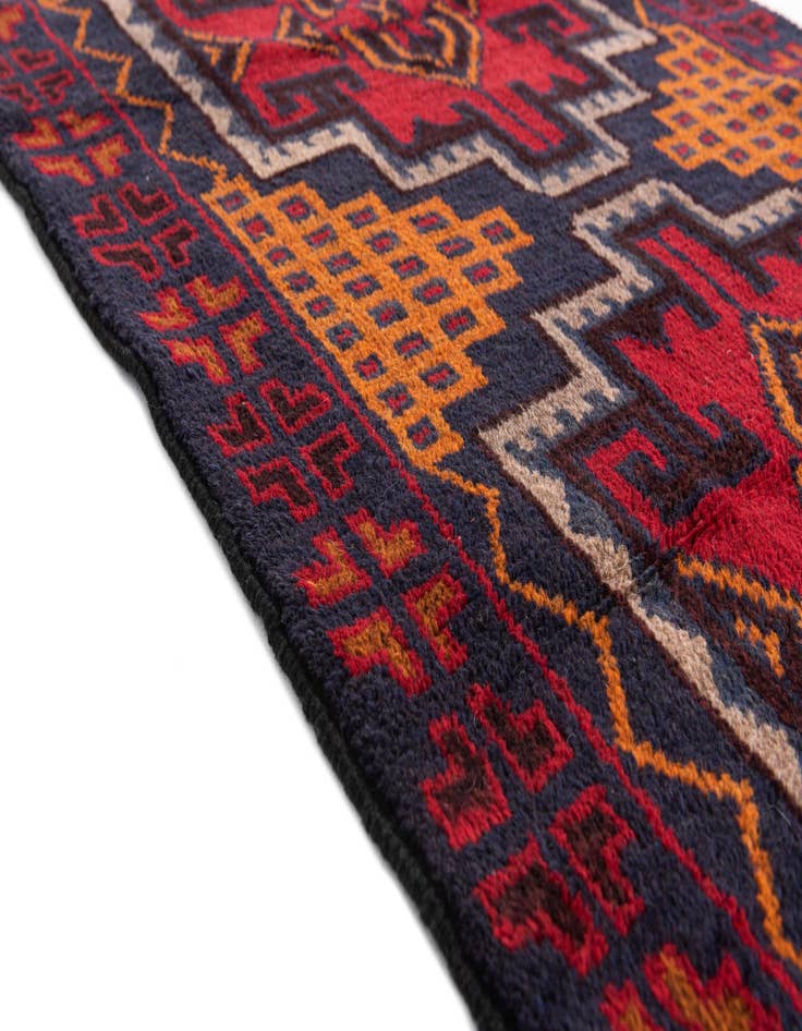 Detail image of 2' 9 x 5' Hand Knotted Balouch Persian Wool Rug