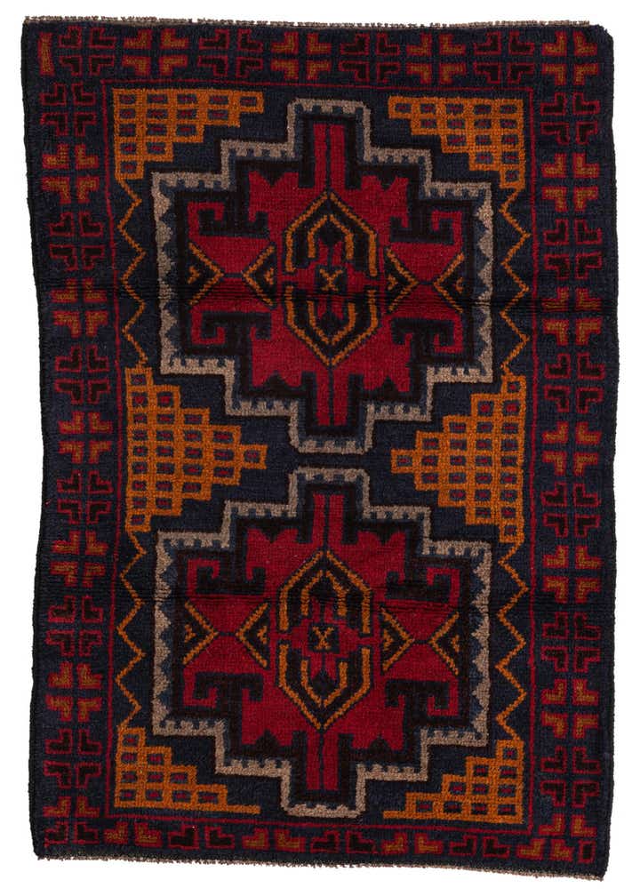 2' 9 x 5' Hand Knotted Balouch Persian Wool Rug