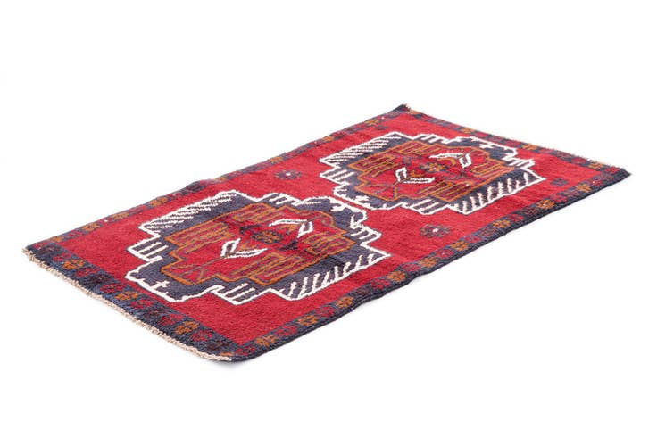Detail image of 2' 8 x 4' 9 Hand Knotted Balouch Persian Wool Rug
