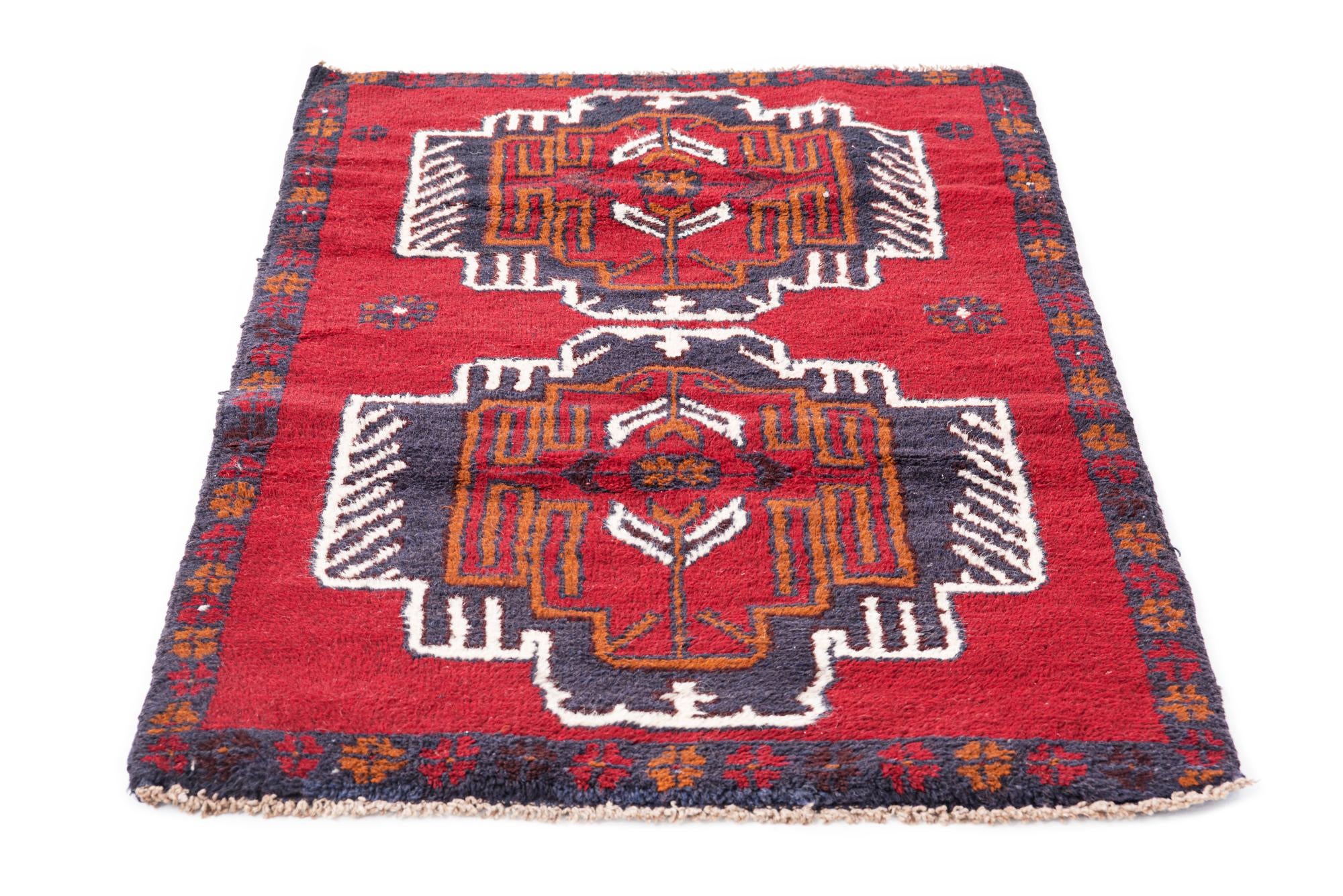 2' 8 x 4' 9 Hand Knotted Balouch Persian Wool Rug