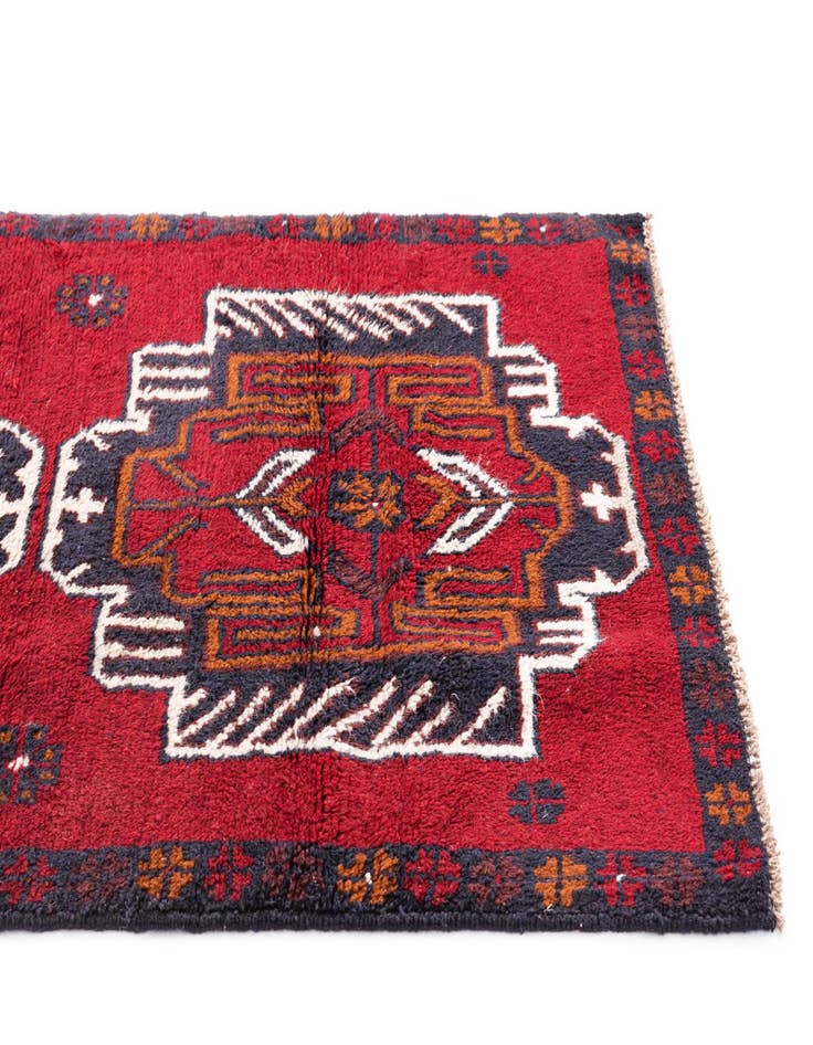 Detail image of 2' 8 x 4' 9 Hand Knotted Balouch Persian Wool Rug