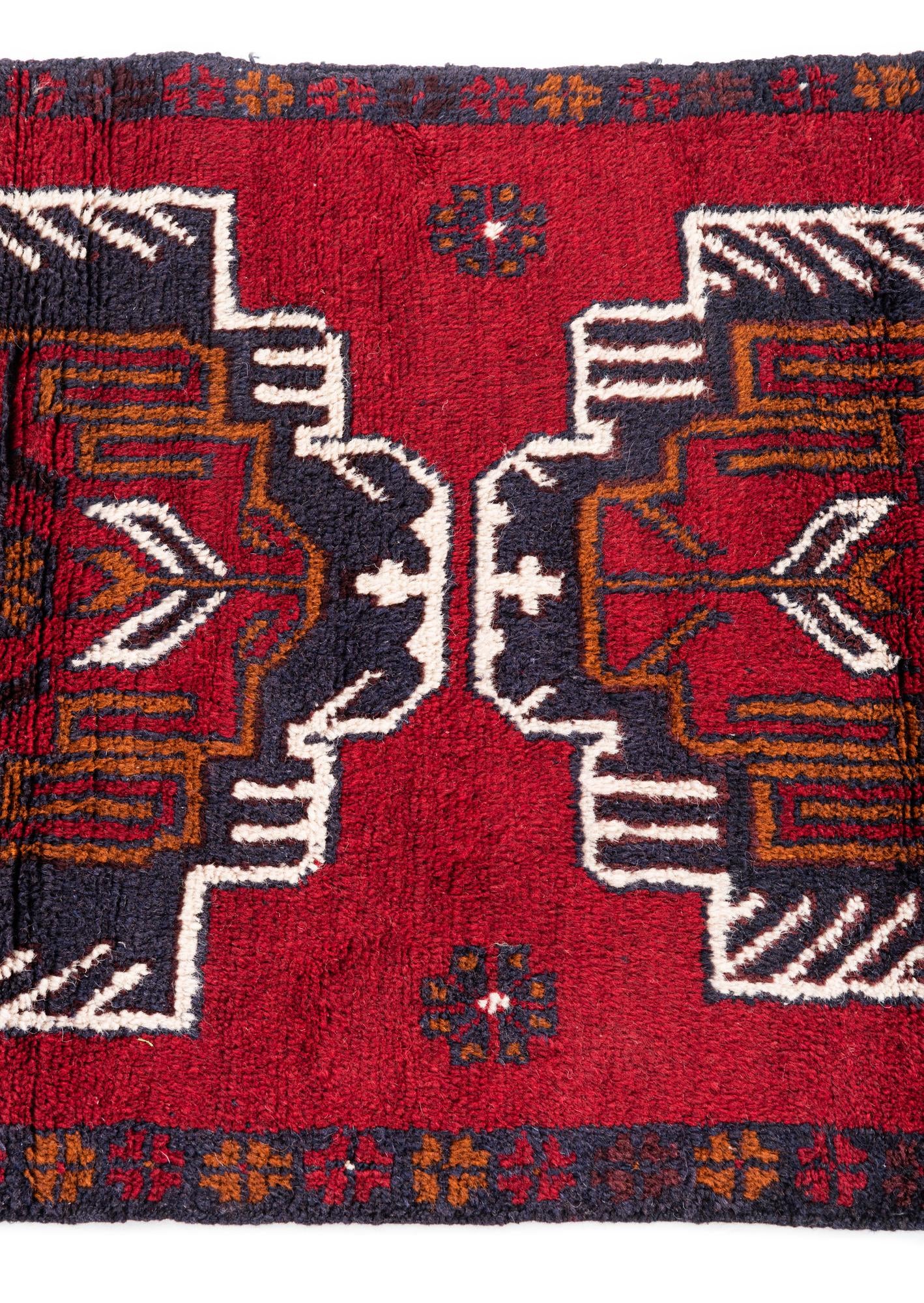 2' 8 x 4' 9 Hand Knotted Balouch Persian Wool Rug