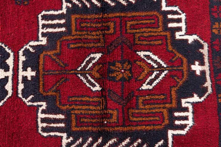 2' 8 x 4' 9 Hand Knotted Balouch Persian Wool Rug
