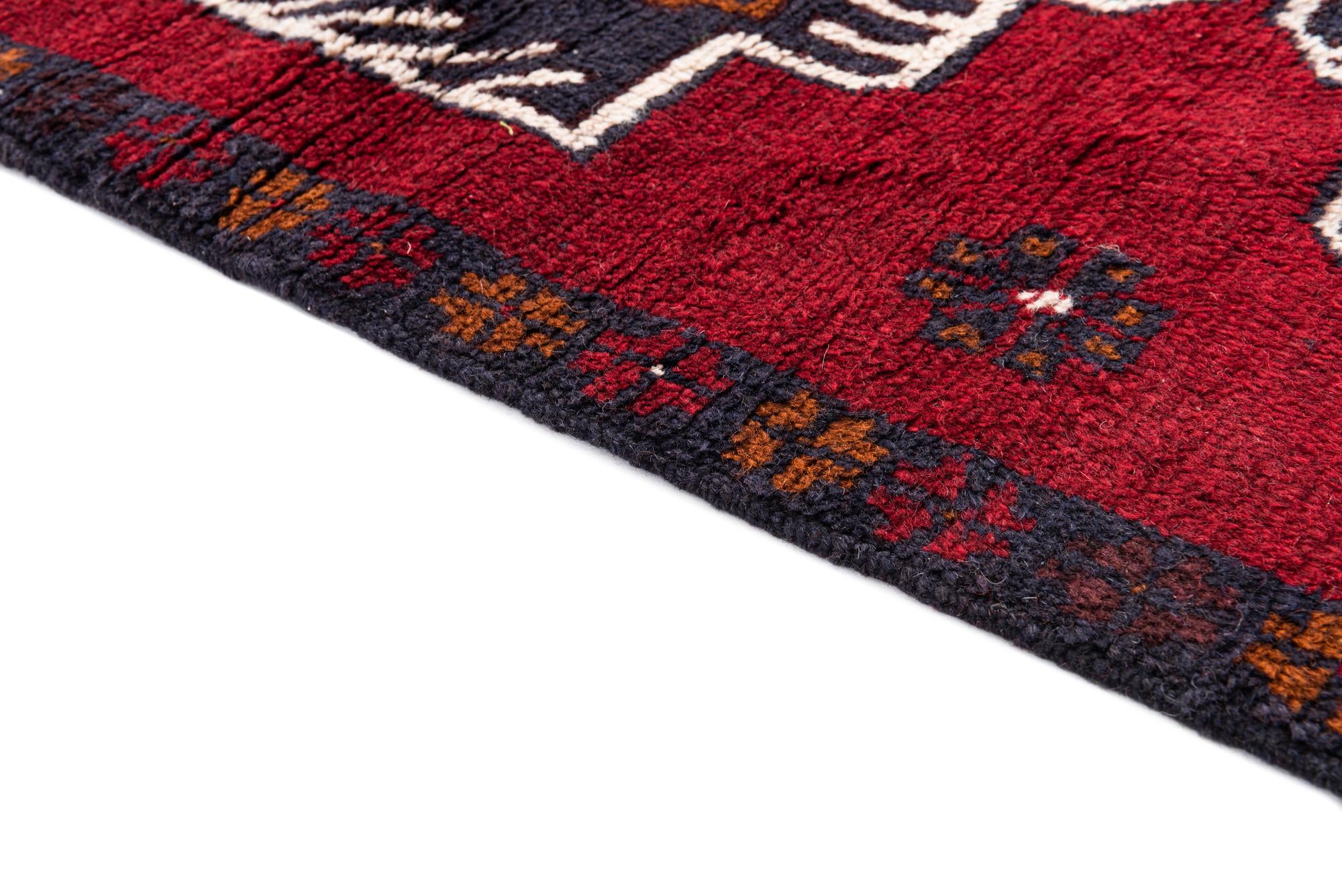 2' 8 x 4' 9 Hand Knotted Balouch Persian Wool Rug
