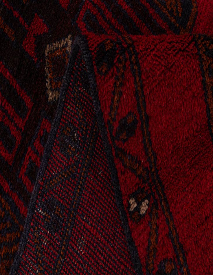 Detail image of 2' 8 x 4' 9 Hand Knotted Balouch Persian Wool Rug