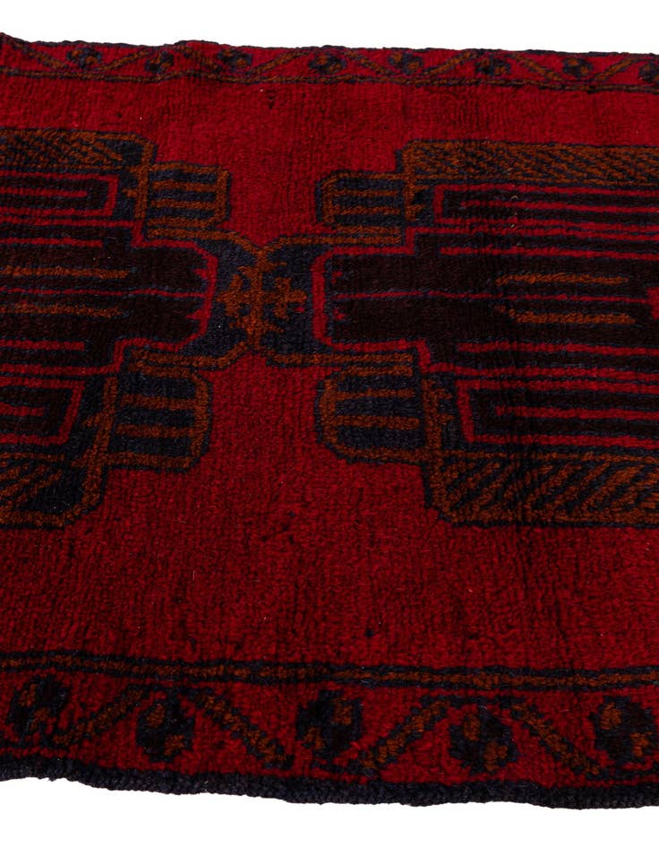 Detail image of 2' 8 x 4' 9 Hand Knotted Balouch Persian Wool Rug