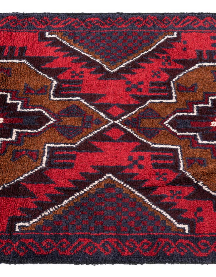 Detail image of 3' x 4' 6 Hand Knotted Balouch Persian Wool Rug