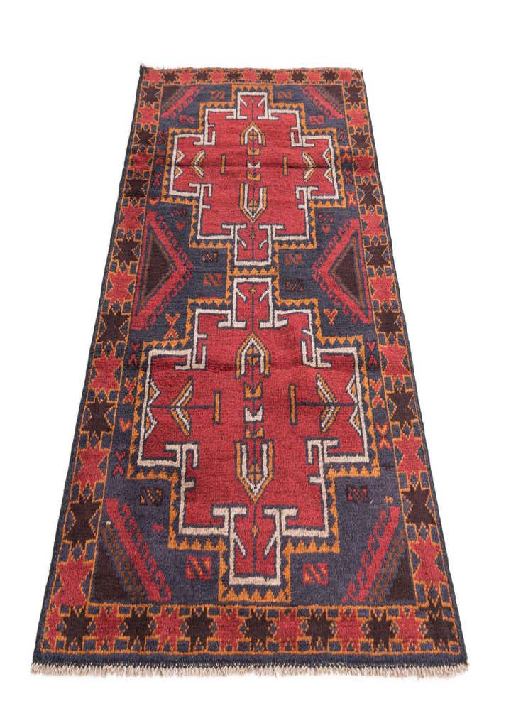 2' 10 x 4' 5 Hand Knotted Balouch Persian Wool Rug